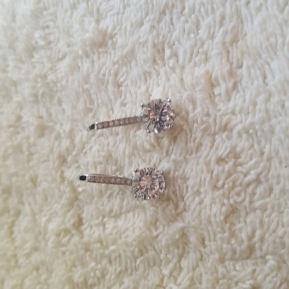 Bella luce diamond simulant SS lever back earrings
